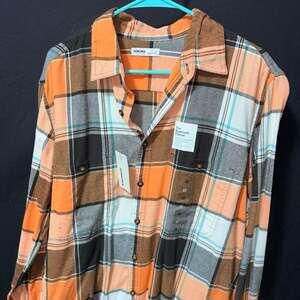 Sonoma orange flannel brand new